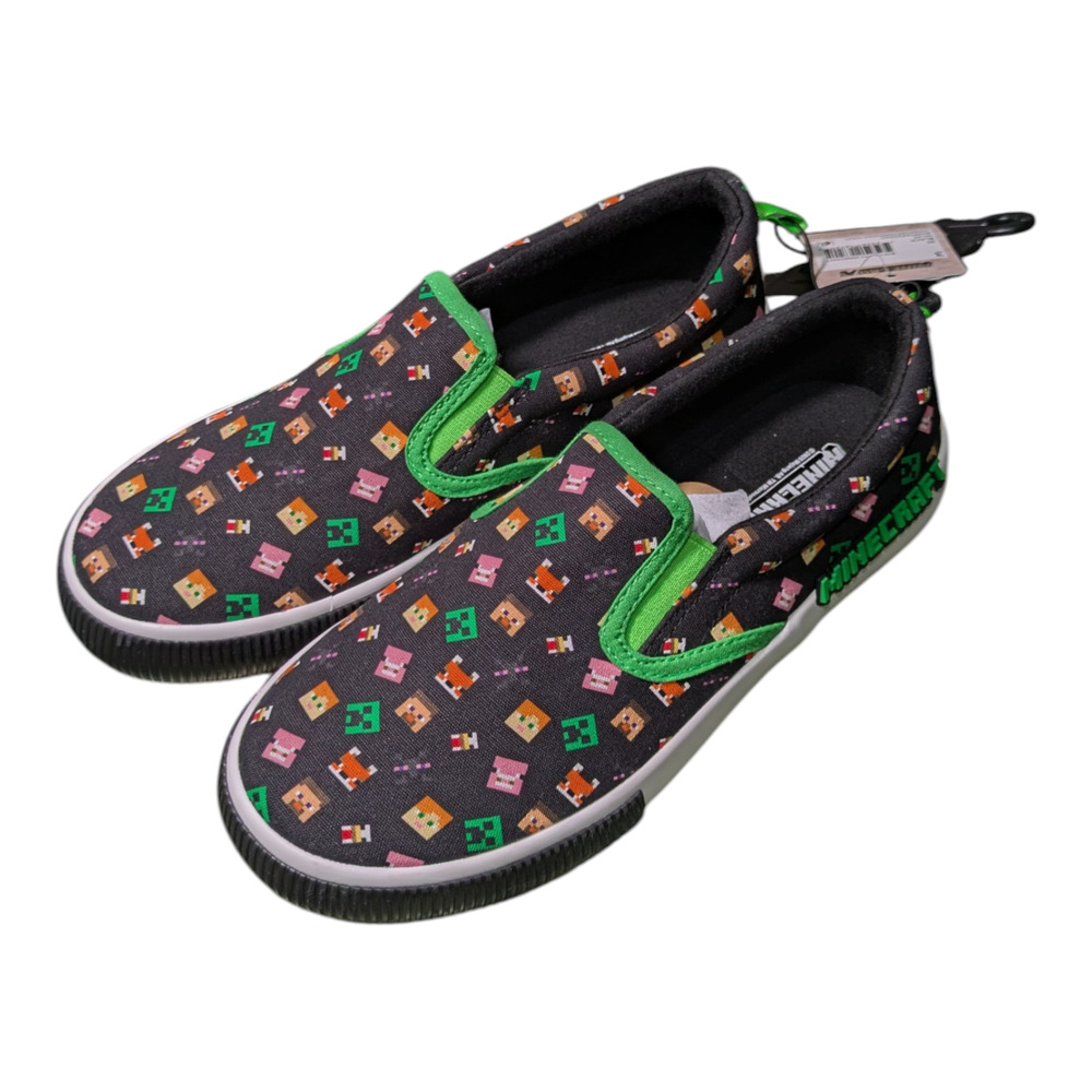 Minecraft - Kids Youth Shoes - Size 3 - Brand New With Tags - Black And Green